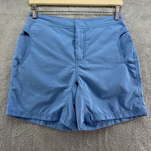 Marmot Shorts Womens 4 Blue Beth Rodden Pockets Beach Board Shorts 5" Inseam - Picture 1 of 12